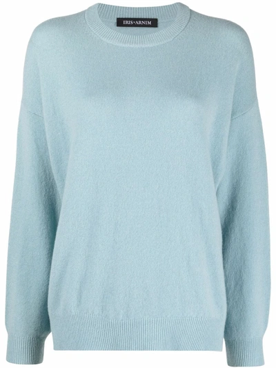 Iris Von Arnim Long-sleeved Cashmere-knit Jumper In Blue