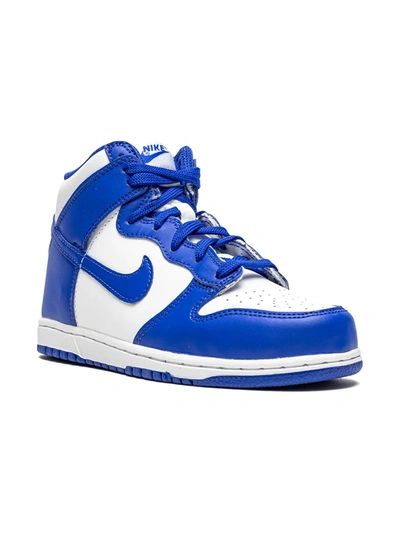 Nike Kids' Dunk High "game Royal" Sneakers In White