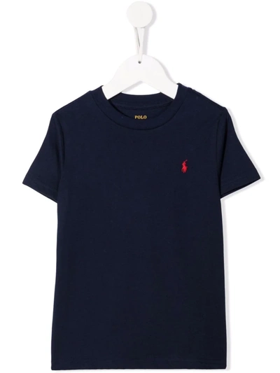 Polo Ralph Lauren Teen Embroidered Logo T-shirt In Blue