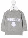 MONCLER 长袖LOGO针织毛衣