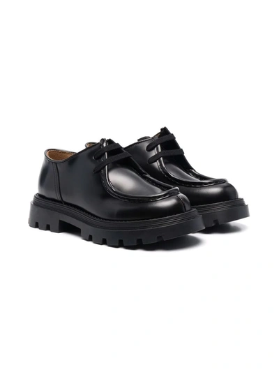 Gallucci Babies' Round-toe Leather Shoes In Black