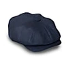 Mister Miller - Master Hatter Women's Alberts Nights Bakerboy Hat In Black Washed Linen In Bakerboy