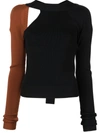 MONSE TWO-TONE CUT-OUT JUMPER