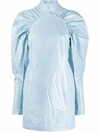 Rotate Birger Christensen Kim Puff-sleeve Dress In Blau