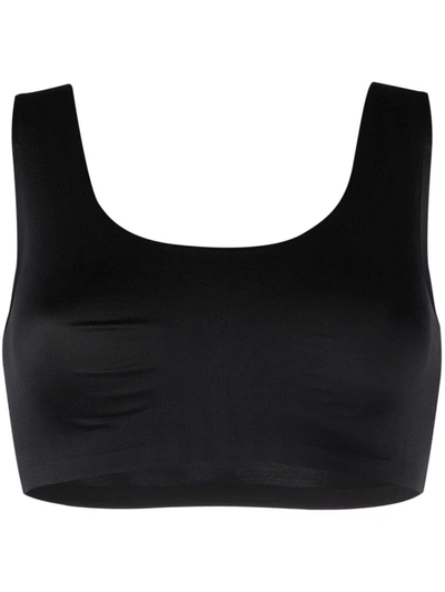 12 Storeez Seamless Cropped Top In Black