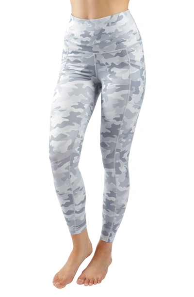 90 DEGREE BY REFLEX YOGALICIOUS LUX CAMO HIGH WAISTED SIDE POCKET LEGGINGS 