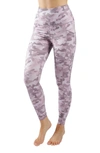 90 Degree By Reflex Lux Camo Side Pocket Leggings In P792 Camo Mauve Multi