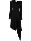 MONSE ASYMMETRIC FAUX-WRAP DRESS