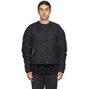 A-COLD-WALL* BLACK RUCHE BOMBER JACKET