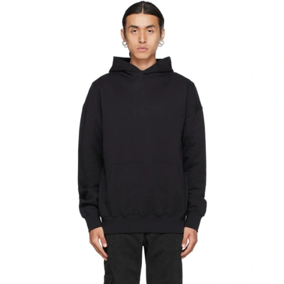 A-cold-wall* Dissection Cotton-blend Hooded Sweatshirt In Nero