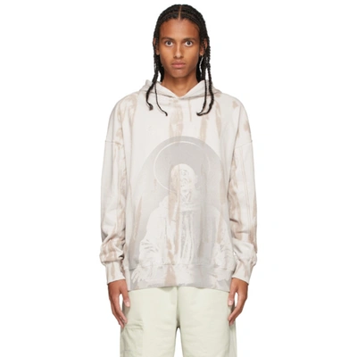 A-cold-wall* Tie-dye Cotton Hoodie In Chalk