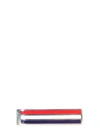 Thom Browne Rwb Detail Short Tie Bar In Argento