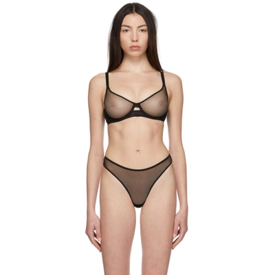 Agent Provocateur Lucky Mesh Underwired Bra In 001 Black