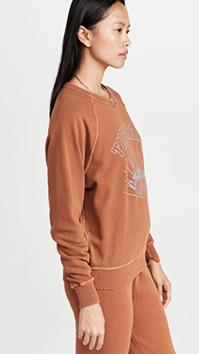 The Great The College Sweatshirt With Champion Graphic In Rust Rust