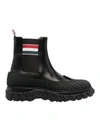 Thom Browne Chelsea Boot With Chunky Rubber-sole Detail In Black