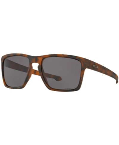 Oakley Men's Rectangle Sunglasses, Oo9341 57 Sliver Xl In Tortoise