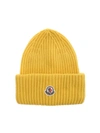 Moncler Men's Cashmere-wool Beanie Hat In Yellow