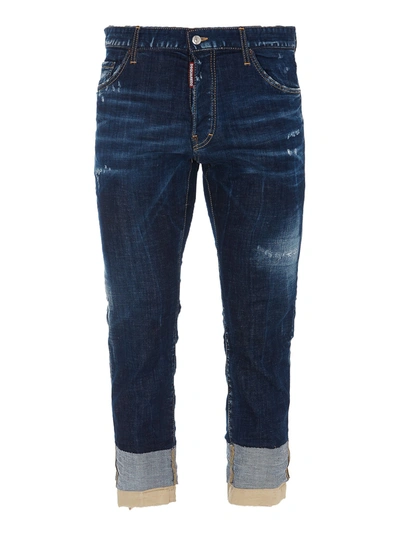 Dsquared2 Cool Guy Cropped Jeans In Medium Wash