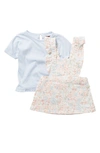 7 For All Mankind Girls' Floral Denim Jumper & Top Set - Baby In Pixi