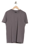 14th & Union Short Sleeve Slub Crew Neck T-shirt In Grey Tornado