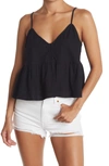 Abound Peplum Woven Cami In Black