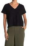 Madewell Whisper Cotton V-neck Pocket Tee In Black