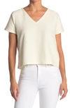 Madewell Texture & Thread Sam V-neck Tee In Bright Ivory