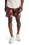 Abound 7" Printed Ripstop Shorts In Burgundy Dye Wash Prt