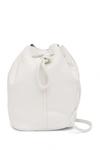 Christopher Kon Leather Woven Bucket Bag In Ivory