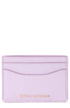 Marc Jacobs Pebbled Leather Card Case In Fair Orchid