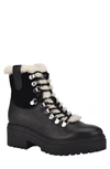 MARC FISHER LTD NALINA GENUINE SHEARLING LINED LEATHER LACE-UP BOOT