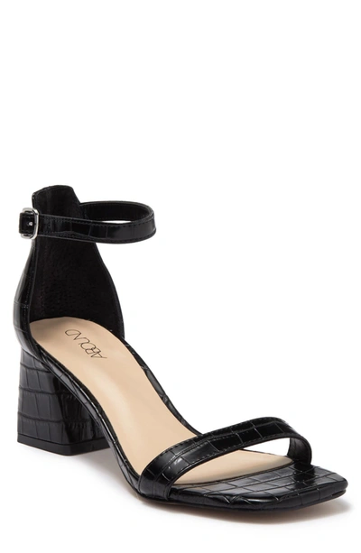 Abound Finn Block Heel Sandal In Black Croc