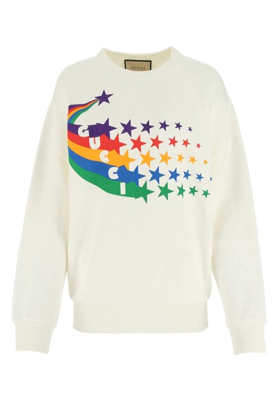Gucci Off-white Shooting Star Sweatshirt In Beige
