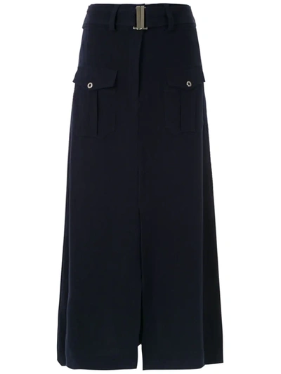 Olympiah Roma Midi Skirt In Blue