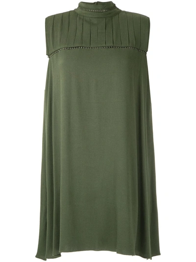Olympiah Hagia Pleat-detail Dress In Green