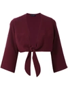 Olympiah Lucca Cropped Blouse In Red