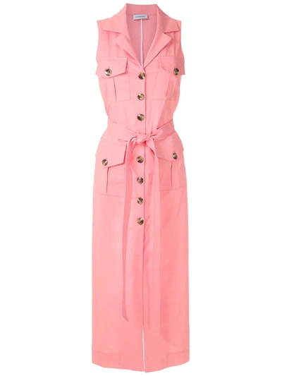 Olympiah Bryone Tie Midi Dress In Pink
