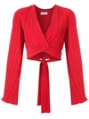Olympiah Camelia Cropped Top In Red
