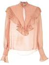 Olympiah Versailles High Neck Shirt In Neutrals