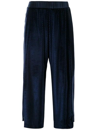 Olympiah Cirque Velour Culottes In Blue