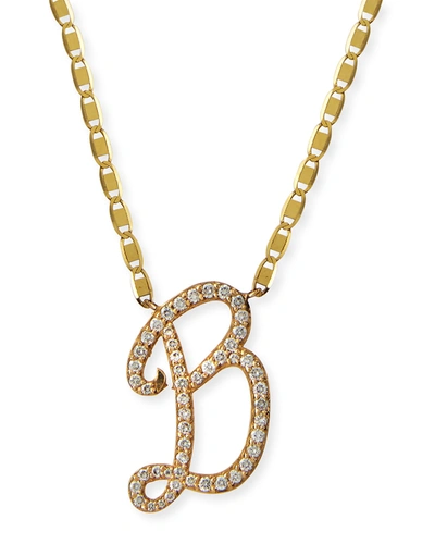 Lana 14k Malibu Diamond Initial Necklace In B