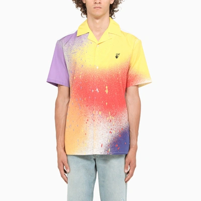 Off-white Multicolour Splashed "katsu" Shirt In Multicolor