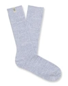 Ugg Rib-knit Slouchy Crew Socks In Greyblack