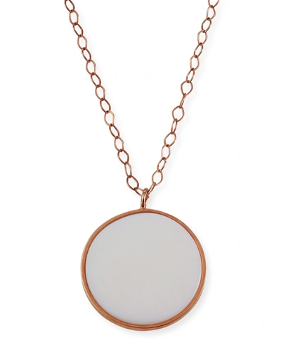 Ginette Ny Ever Jumbo White Agate Disc Necklace