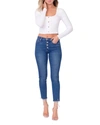 MIDHEAVEN DENIM KATE BUTTON-FLY SKINNY JEANS WITH RAW HEM,PROD242450008