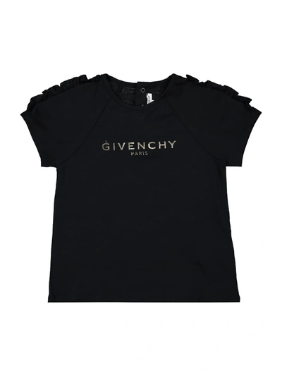 Givenchy Babies' Cotton Tshirt With Logo In Black