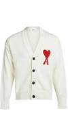 Ami Alexandre Mattiussi Ami De Coeur Intarsia Cardigan