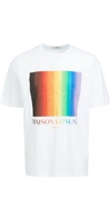 MAISON KITSUNÉ GRADIENT RAINBOW OVERSIZED T-SHIRT,MAISK31163