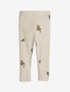 Organic Zoo Babies' Olive-print Organic-cotton Leggings 0-36 Months In Cream