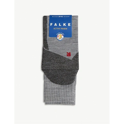 Falke Kids' Grey Active Warm & Dry Stretch-woven Socks Years 3+